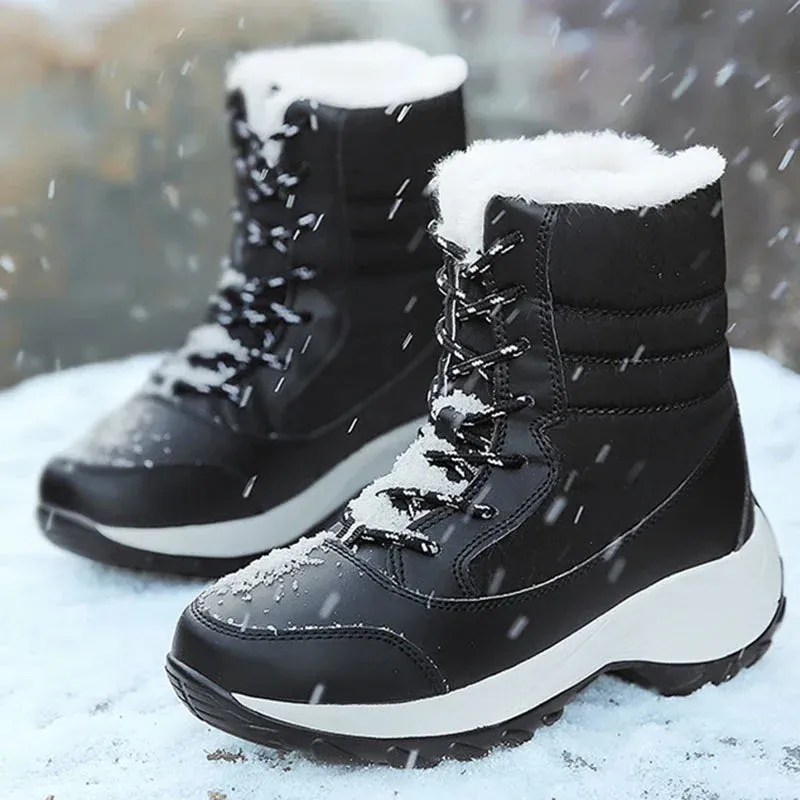 Thick Fur Winter Boots for Women - Non-Slip Waterproof
