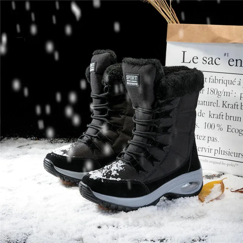 Thick Fur Winter Boots for Women - Non-Slip Waterproof