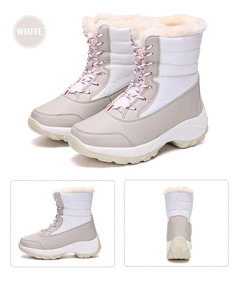 Thick Fur Winter Boots for Women - Non-Slip Waterproof