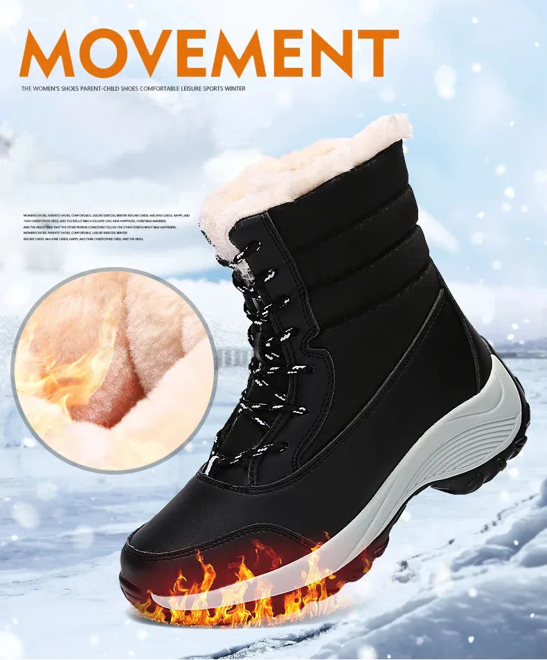 Thick Fur Winter Boots for Women - Non-Slip Waterproof