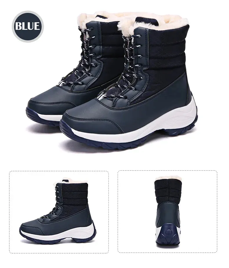Thick Fur Winter Boots for Women - Non-Slip Waterproof