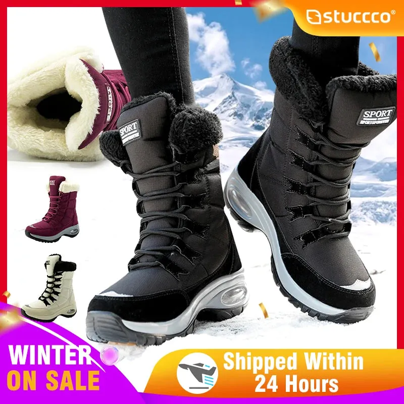 Thick Fur Winter Boots for Women - Non-Slip Waterproof