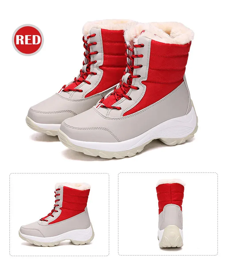Thick Fur Winter Boots for Women - Non-Slip Waterproof