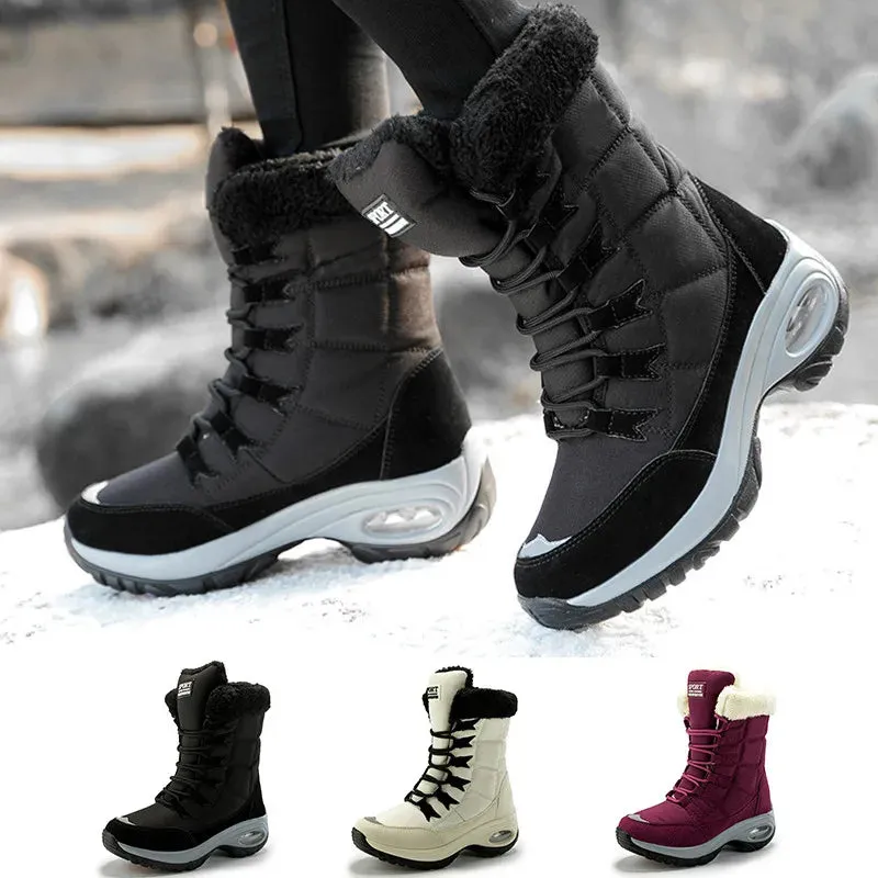 Thick Fur Winter Boots for Women - Non-Slip Waterproof
