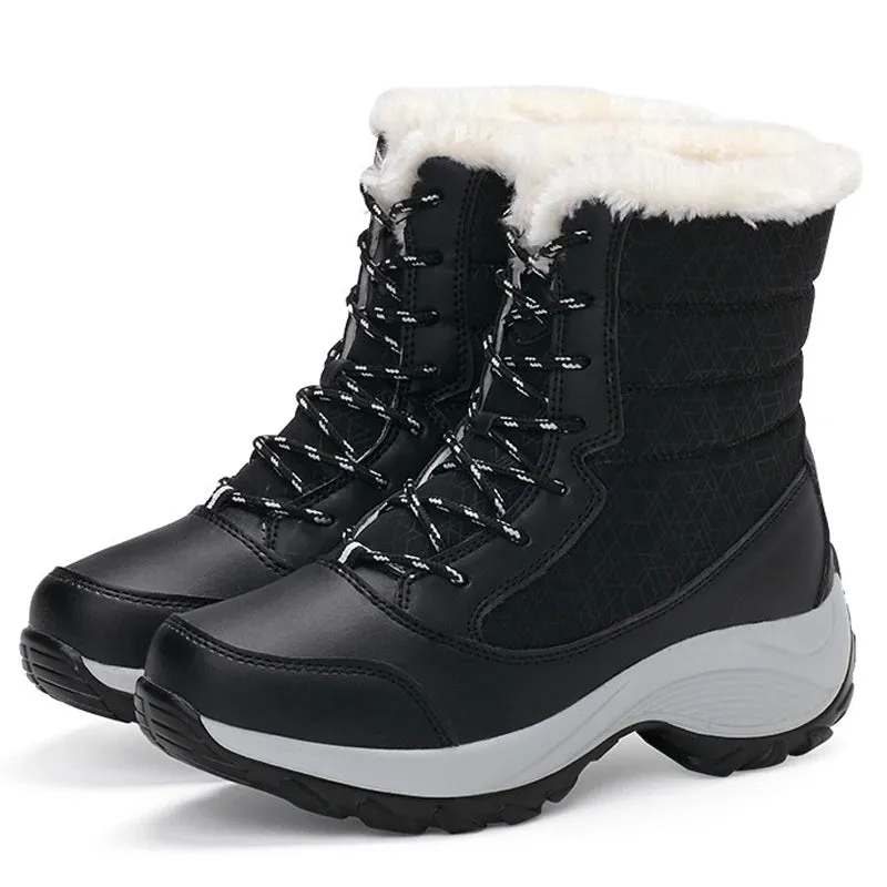 Thick Fur Winter Boots for Women - Non-Slip Waterproof