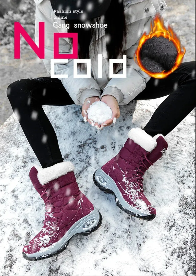 Thick Fur Winter Boots for Women - Non-Slip Waterproof