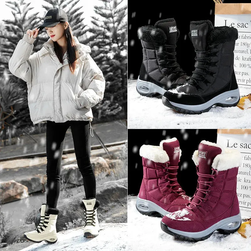 Thick Fur Winter Boots for Women - Non-Slip Waterproof