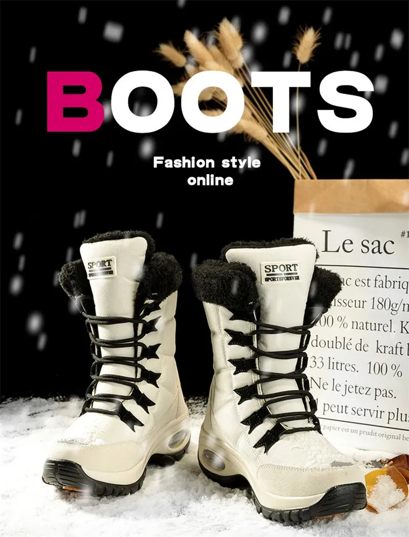 Thick Fur Winter Boots for Women - Non-Slip Waterproof
