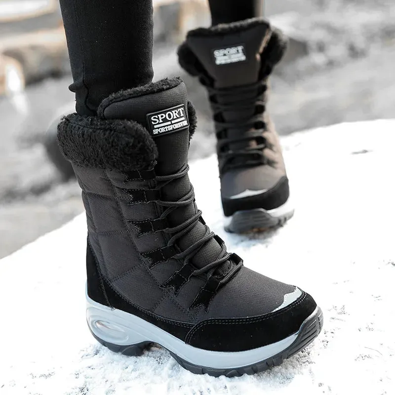 Thick Fur Winter Boots for Women - Non-Slip Waterproof