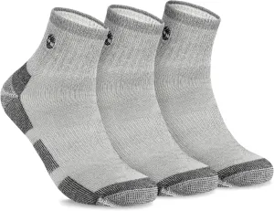 Timberland Men's Wool, Hiking, Winter, Thermal Boot, Full Cushioned Low Cut Quarter Socks with Arch Support