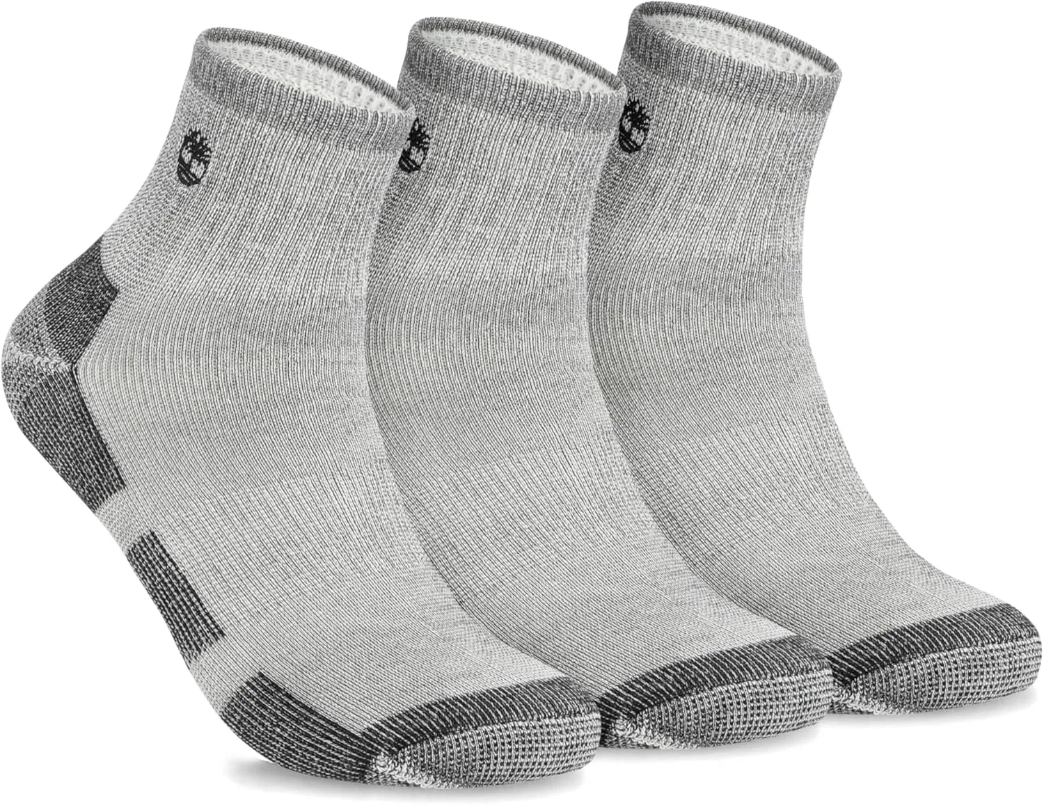 Timberland Men's Wool, Hiking, Winter, Thermal Boot, Full Cushioned Low Cut Quarter Socks with Arch Support