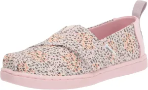 TOMS Girls Alpargata Loafer Flat, Pastel Multi Mini Leopard, 4 Little Kid