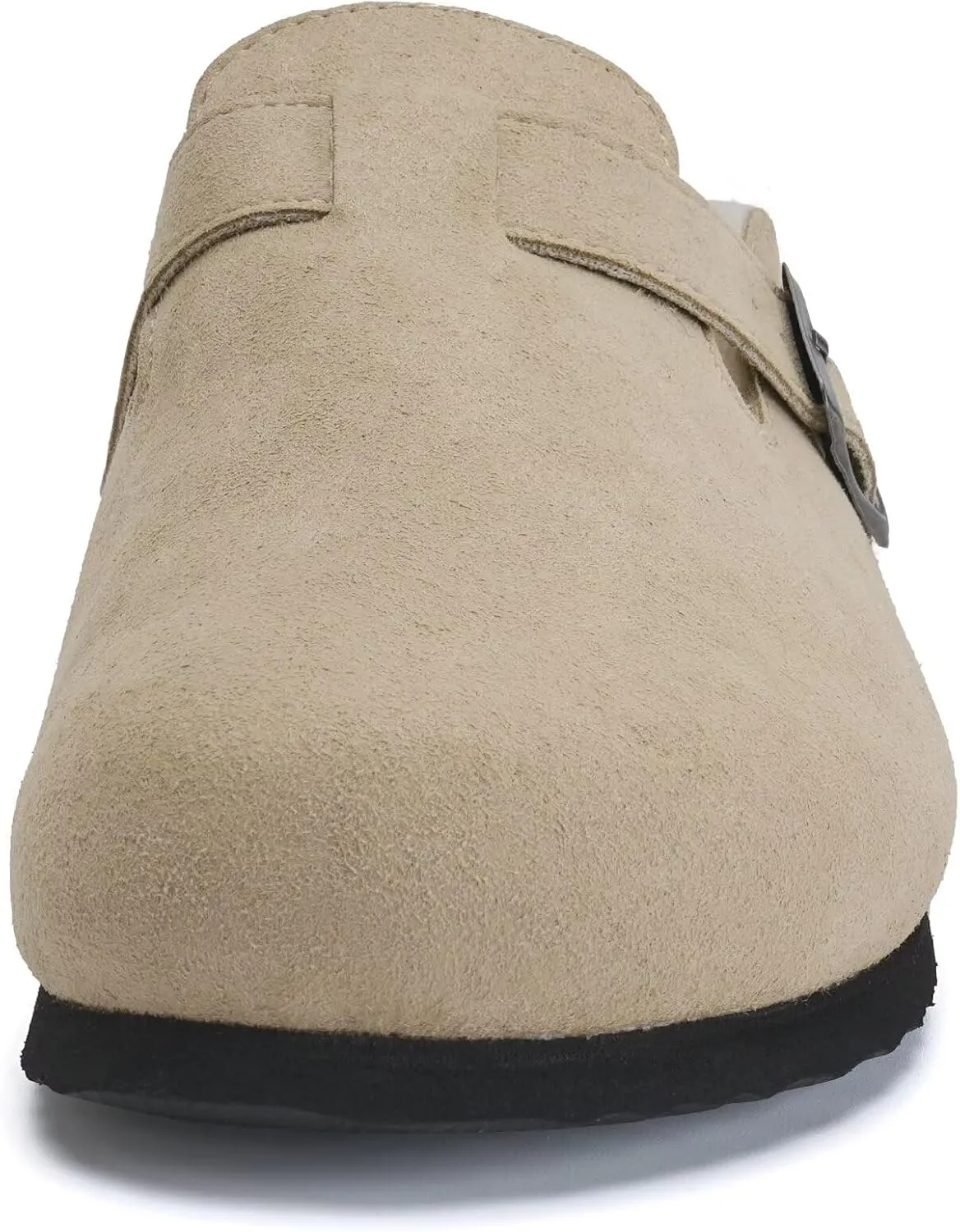 Torotto Womens Clogs Fuzzy Cork Footbed Slippers Arch Support Potato Shoes with Adjustable Buckle