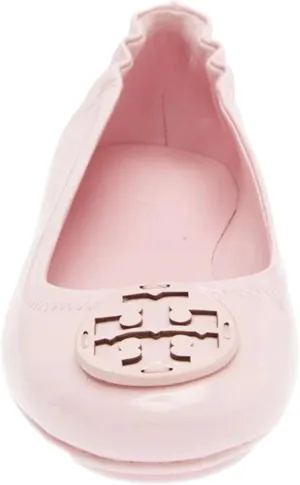 Tory Burch Minnie Travel Ballet Logo Flat, Soft Patent Leather, Petunia (Petunia, US Footwear Size System, Adult, Women, Numeric, Medium, 8.5)