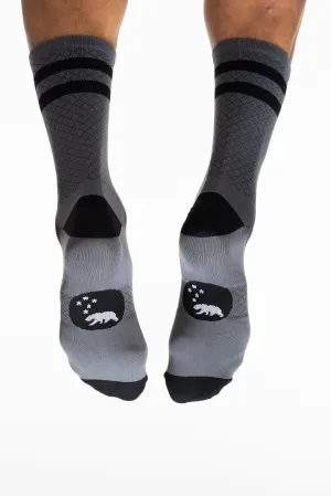 Two-Stripe Sock - Grey