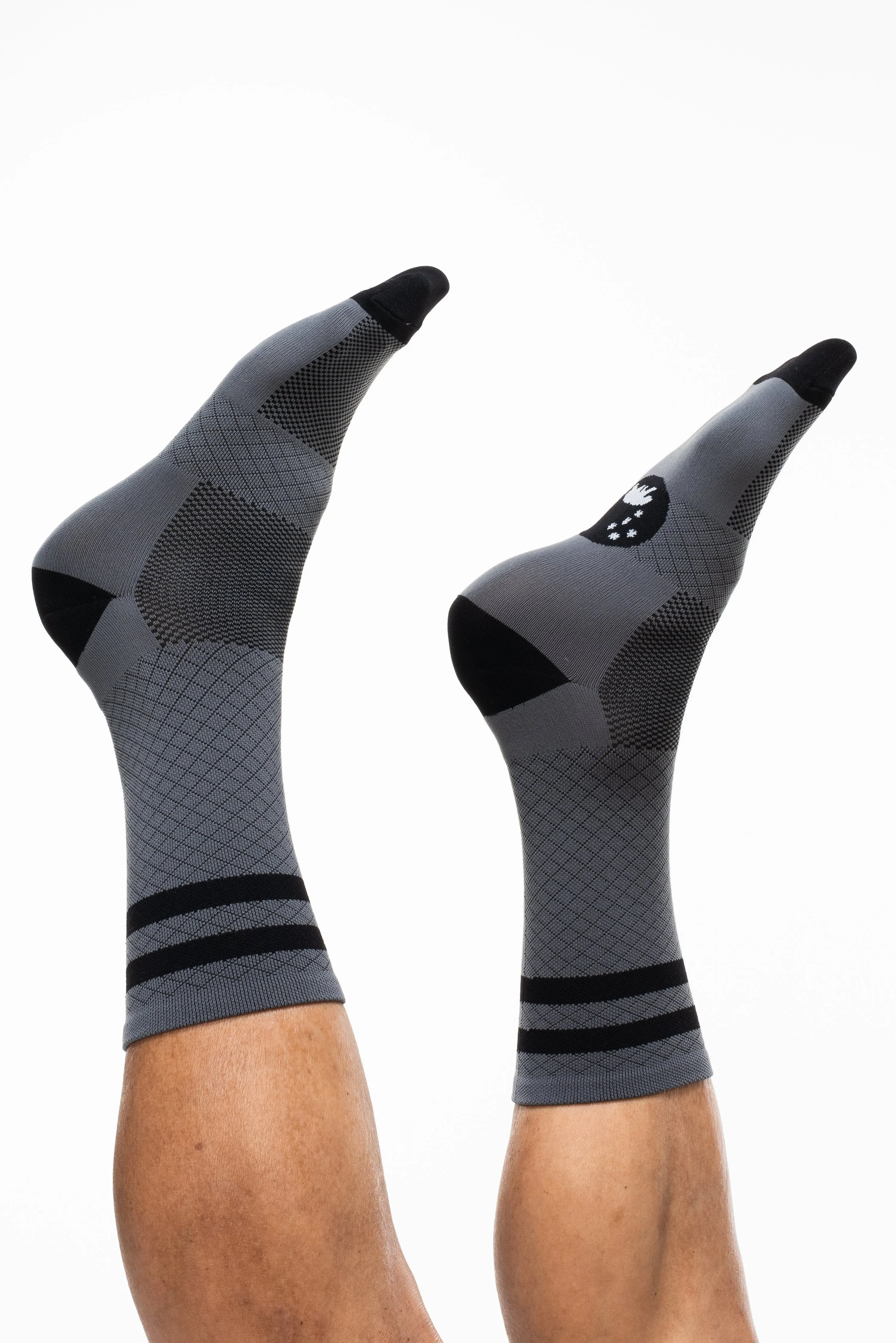 Two-Stripe Sock - Grey