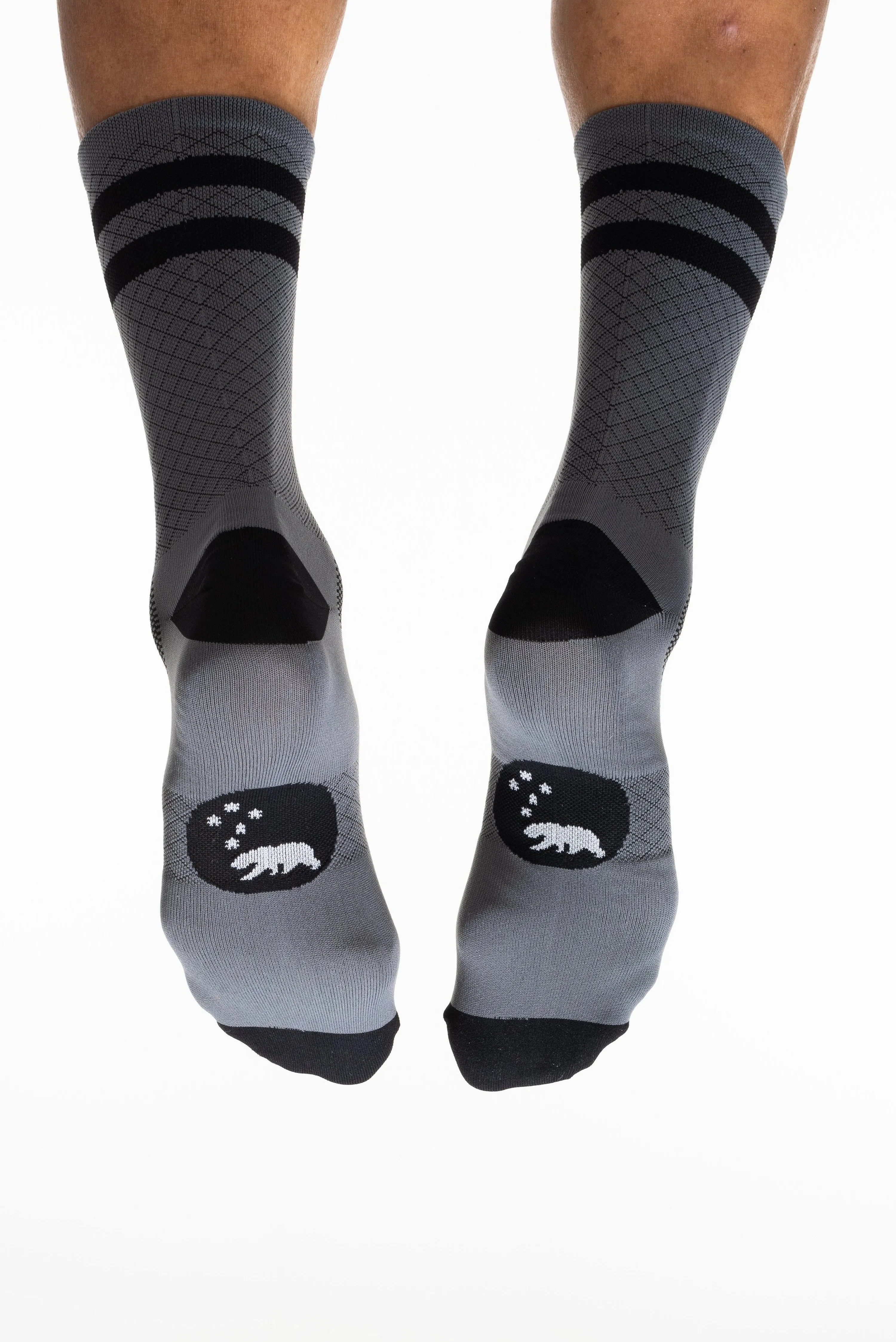 Two-Stripe Sock - Grey