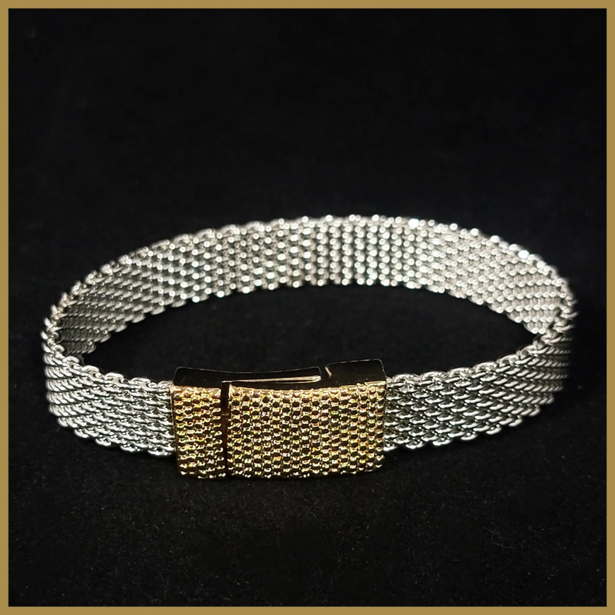 Two-Tone Mesh Bracelet