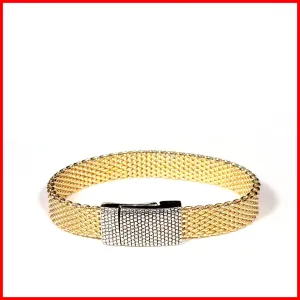 Two-Tone Mesh Bracelet