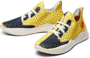 UIN Men's Fashion Sneakers Lightweight Walking Casual Slip Ons Comfortable Art Painted Athletic Travel Shoes Mijas Eye of Exploration