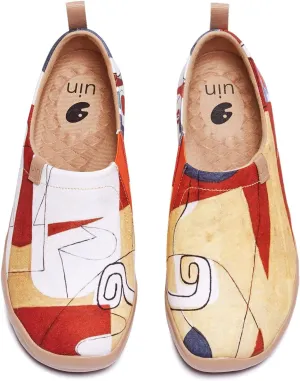 UIN Men's Walking Travel Shoes Slip On Canvas Casual Loafers Lightweight Comfort Art Painted Fashion Sneaker The Puzzle (10)