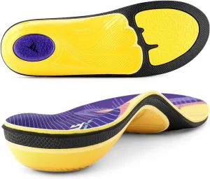 VALSOLE Heavy Duty Support Pain Relief Orthotics - 220  lbs Plantar Fasciitis High Arch Support Insoles for Men Women, Flat Feet Orthotic Insert, Work Boot Shoe Insole, Absorb Shock with Every Step