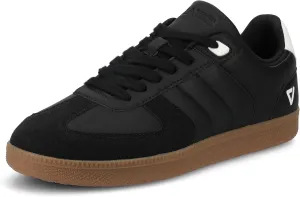 Vance Mens Pitch Court Sneaker Round Toe lace up Faux Suede Accents Vance Comfort System Insoles V-Flex Comfort Sole Black 9.5 Medium Mens US