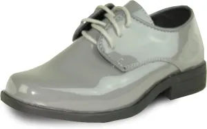 VANGELO Boy Kid Dress Shoe Oxford Lace Up Loafer Slip On Tuxedo Shoes for Prom, Uniform, Wedding Formal Events Size from Toddler to Big Kid