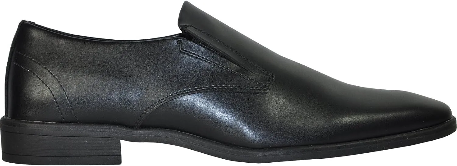 VANGELO Tux-4 Dress Shoe Loafer Formal Tuxedo Prom & Wedding Shoe Black Matte