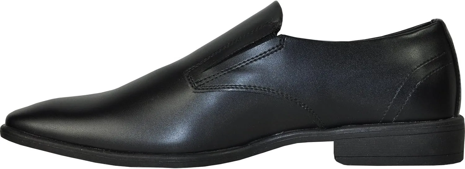 VANGELO Tux-4 Dress Shoe Loafer Formal Tuxedo Prom & Wedding Shoe Black Matte