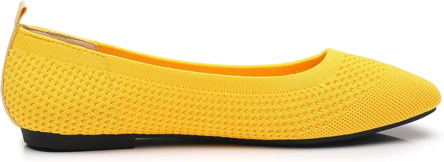 VenusCelia Women's Flexible Knit Flat Shoe