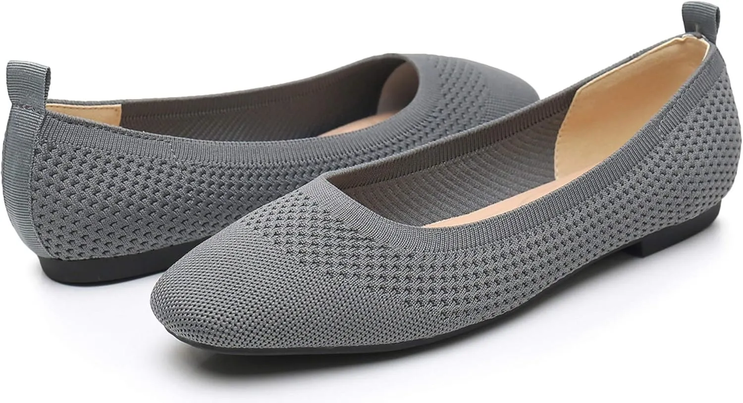 VenusCelia Women's Flexible Knit Flat Shoe