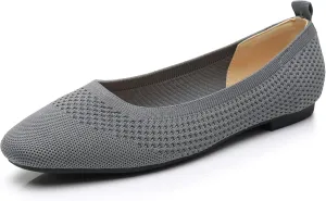VenusCelia Women's Flexible Knit Flat Shoe