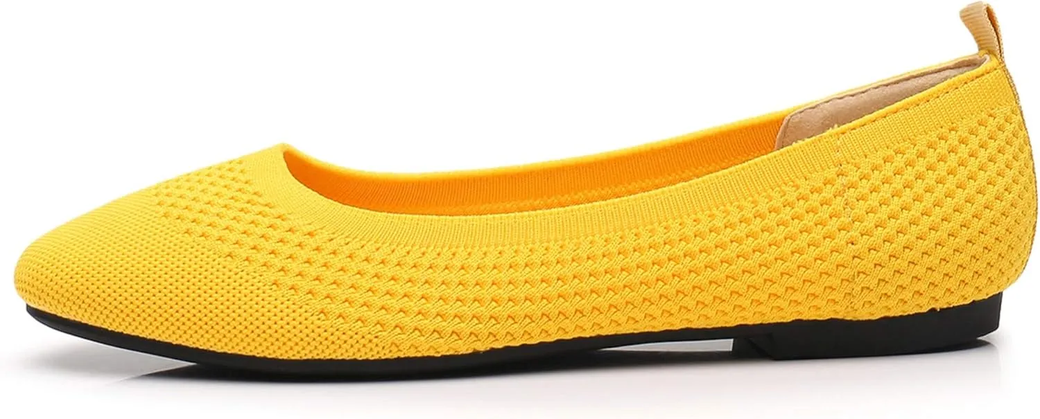 VenusCelia Women's Flexible Knit Flat Shoe