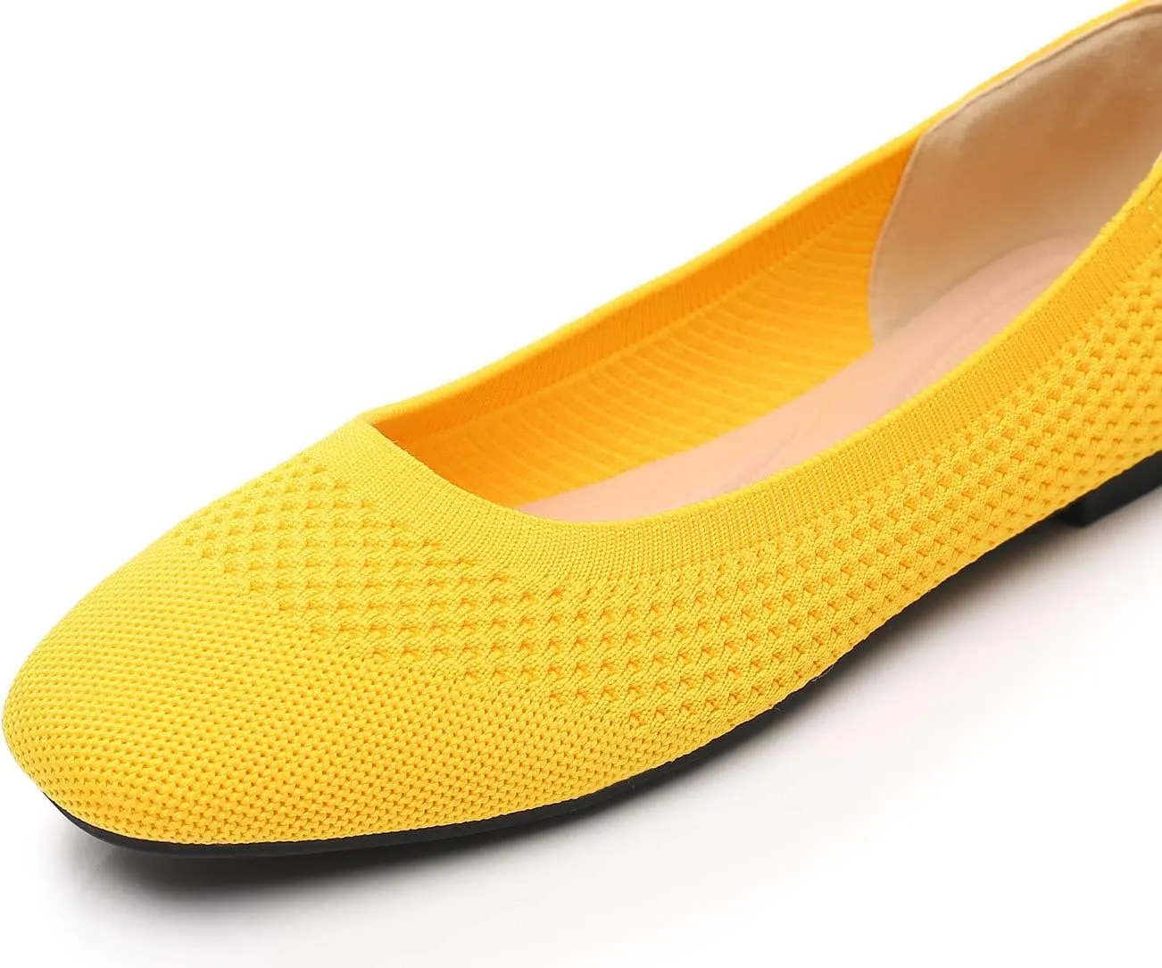 VenusCelia Women's Flexible Knit Flat Shoe