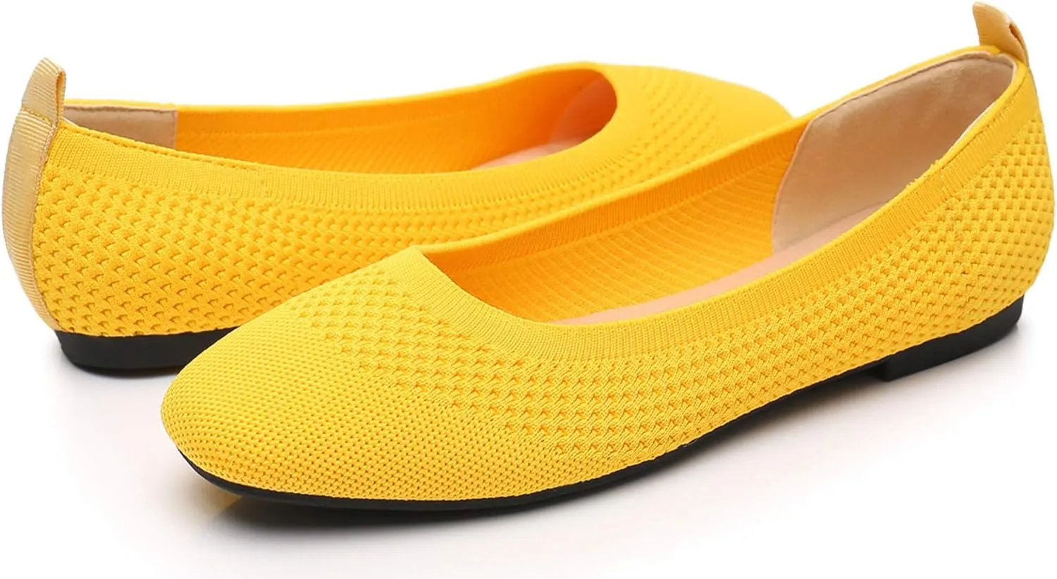 VenusCelia Women's Flexible Knit Flat Shoe