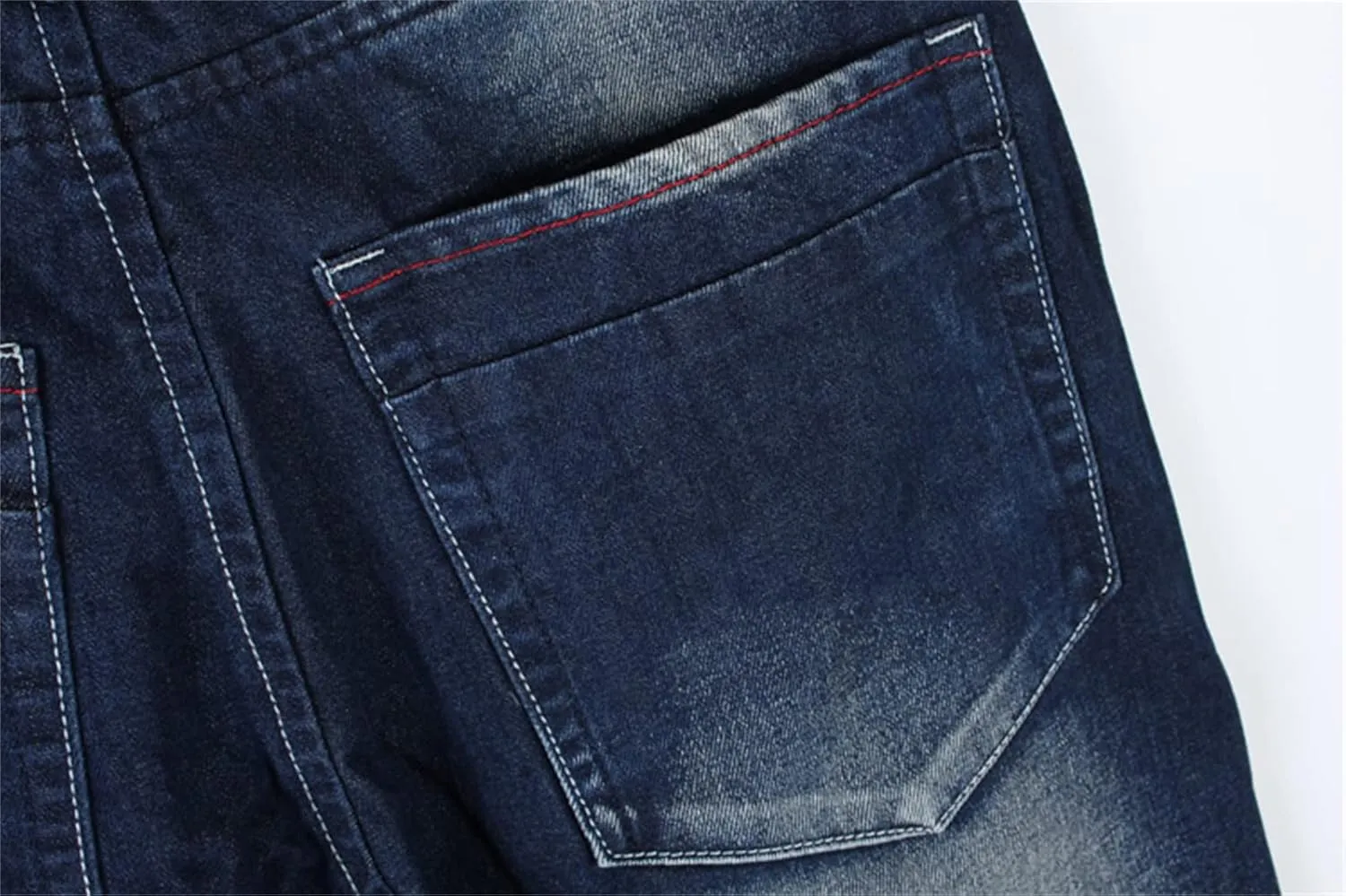 Veroders Men's Baggy Hip Hop Blue Jeans Loose Skateboard Pants Straight Baggy Skater Jeans for Men