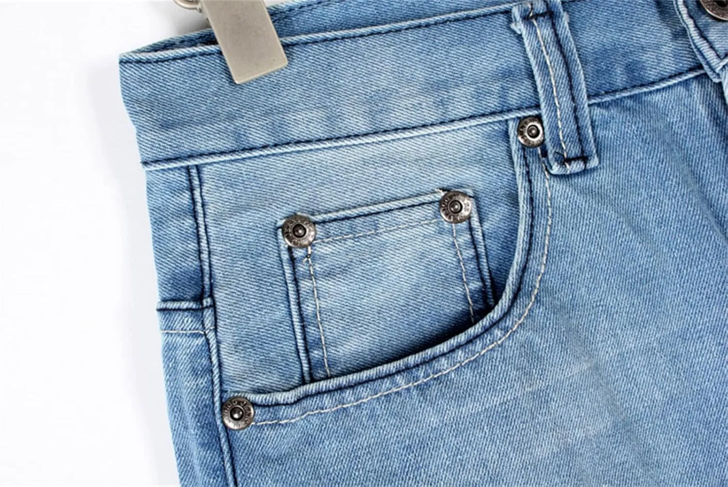 Veroders Men's Baggy Hip Hop Blue Jeans Loose Skateboard Pants Straight Baggy Skater Jeans for Men