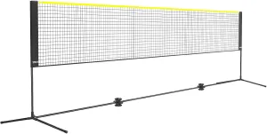 VEVOR Badminton Net, Height Adjustable Volleyball Net, Wide Foldable Pickleball Net, Portable Easy Setup Tennis Net Set with Poles, Stand and Carry Bag, for Kids Backyard Game Indoor Outdoor Use