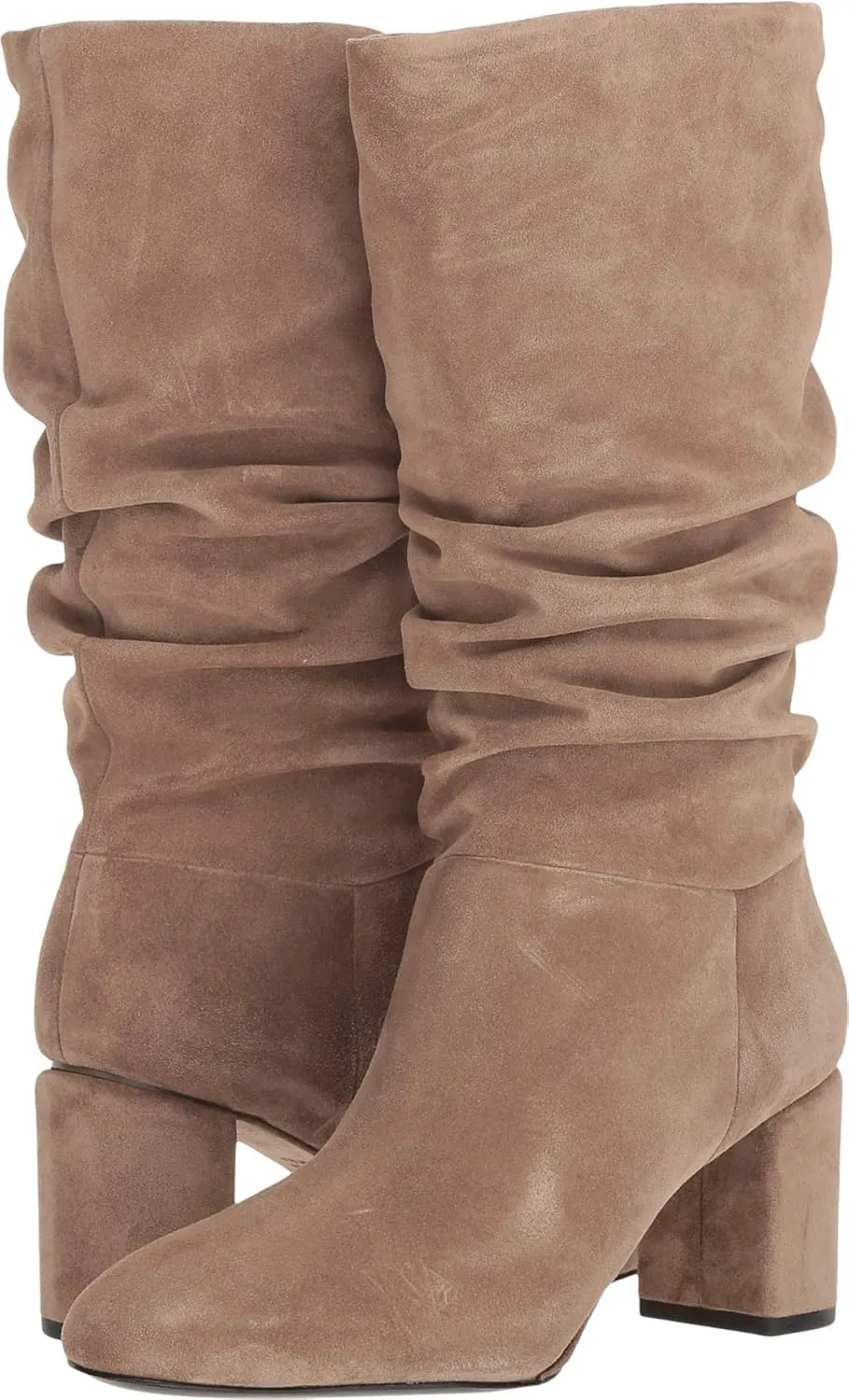 VIA SPIGA Womens V-Naren Leather Ruched Mid-Calf Boots