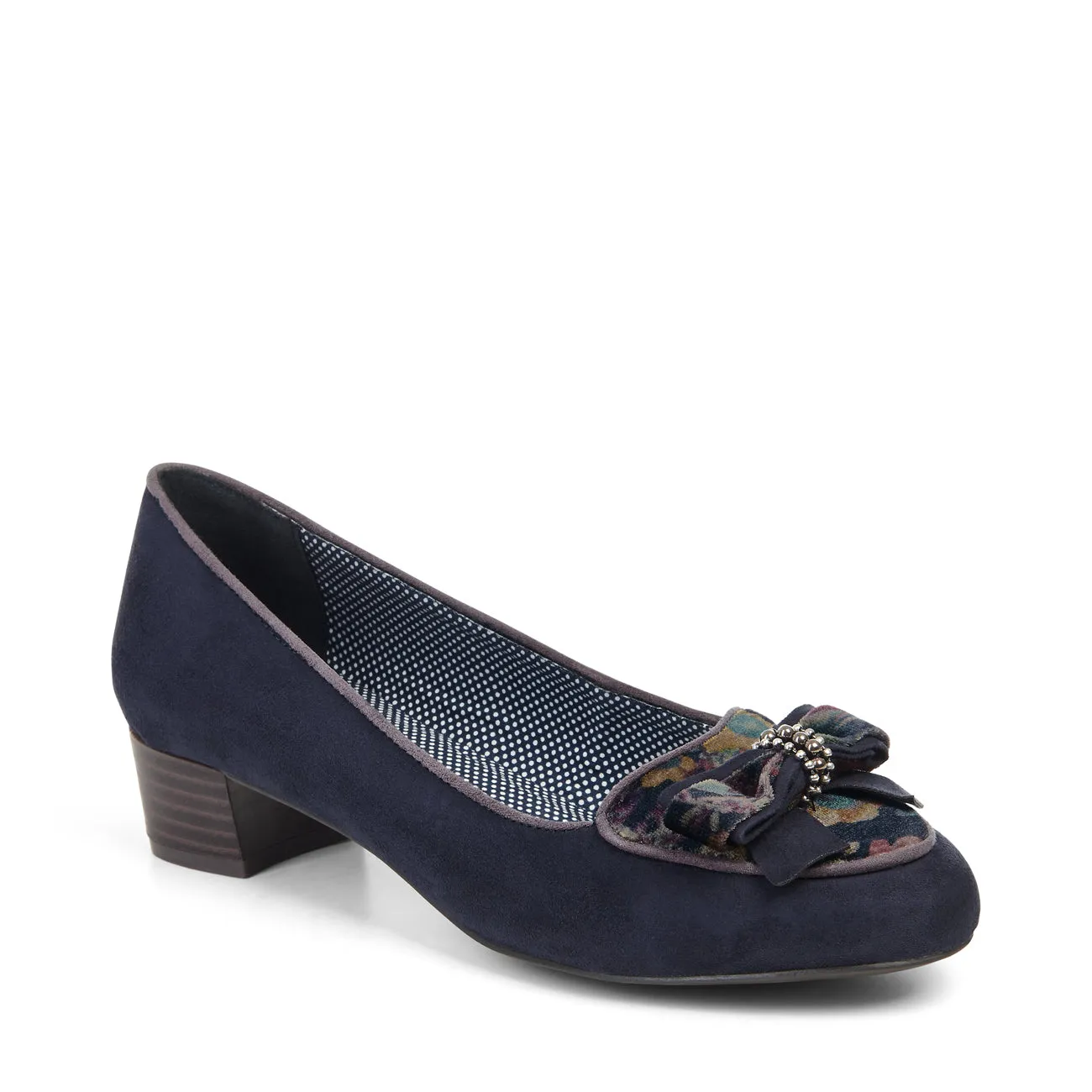 Victoria Navy Blue Loafer & Matching Acapulco Bag by Ruby Shoo