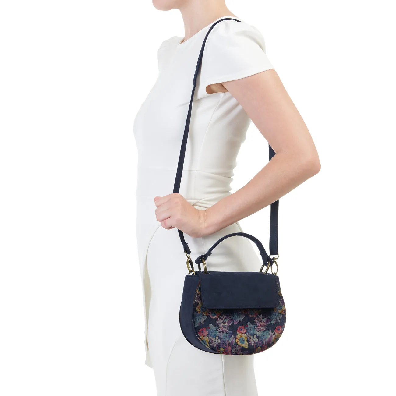 Victoria Navy Blue Loafer & Matching Acapulco Bag by Ruby Shoo