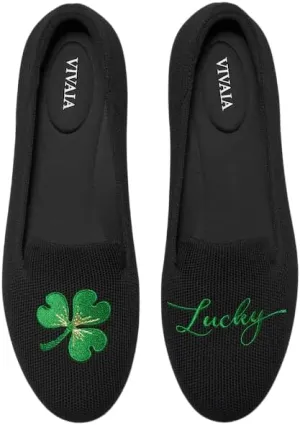 VIVAIA Audrey Women's Round-Toe Flats Comfortable Slip On Woven Knit Loafer