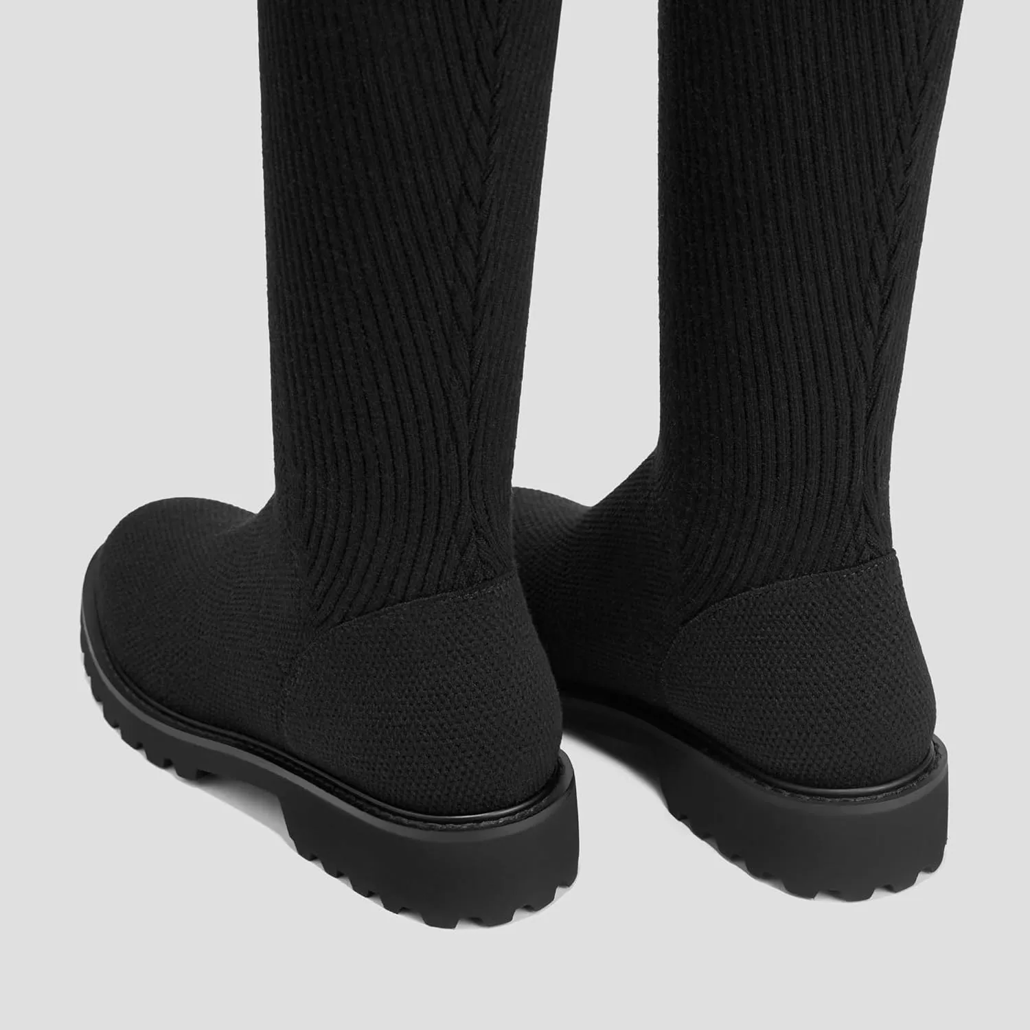 VIVAIA Filipa Women's knee-high Boots Slip on High Round-toe Booties Lady Dress Blazer Skirt Jeans Winter Fall Water Repellent Boots