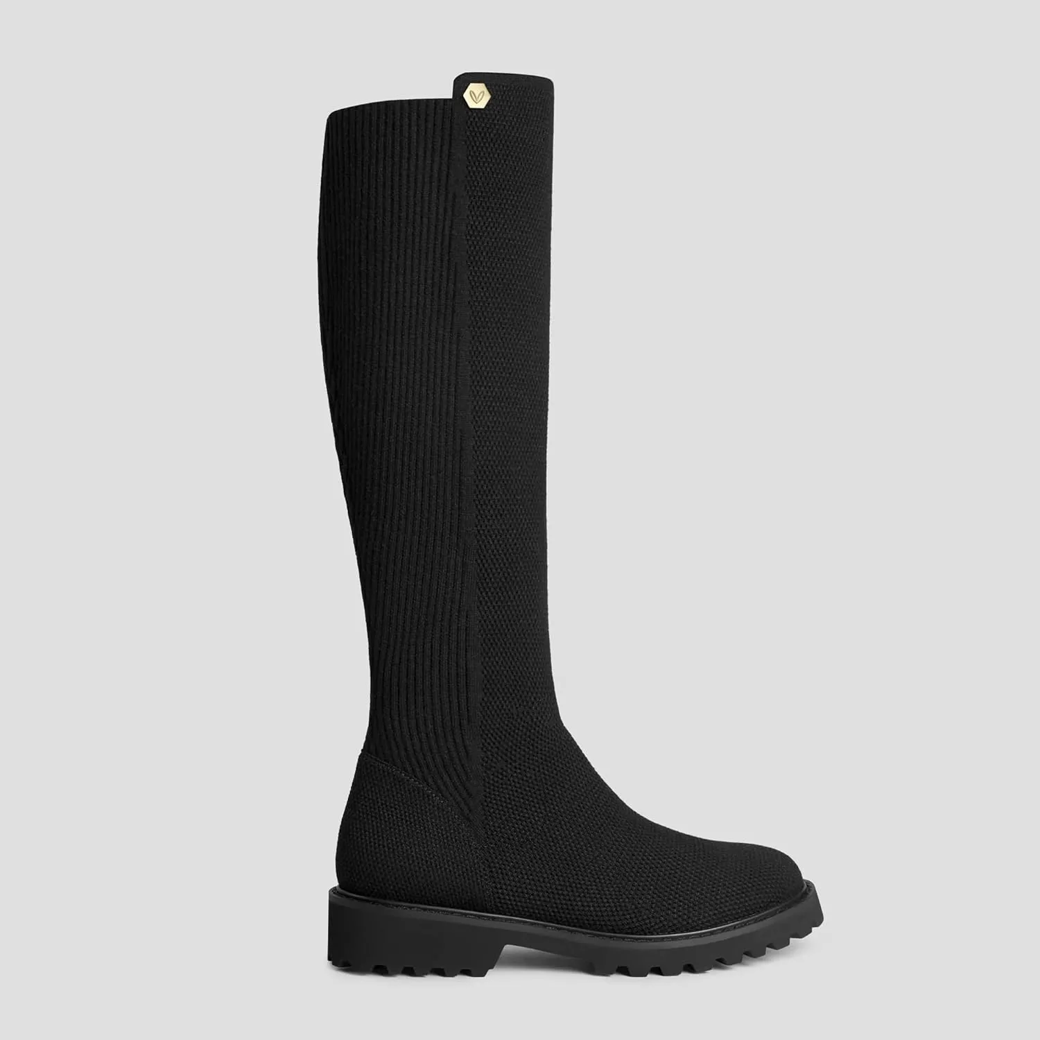 VIVAIA Filipa Women's knee-high Boots Slip on High Round-toe Booties Lady Dress Blazer Skirt Jeans Winter Fall Water Repellent Boots