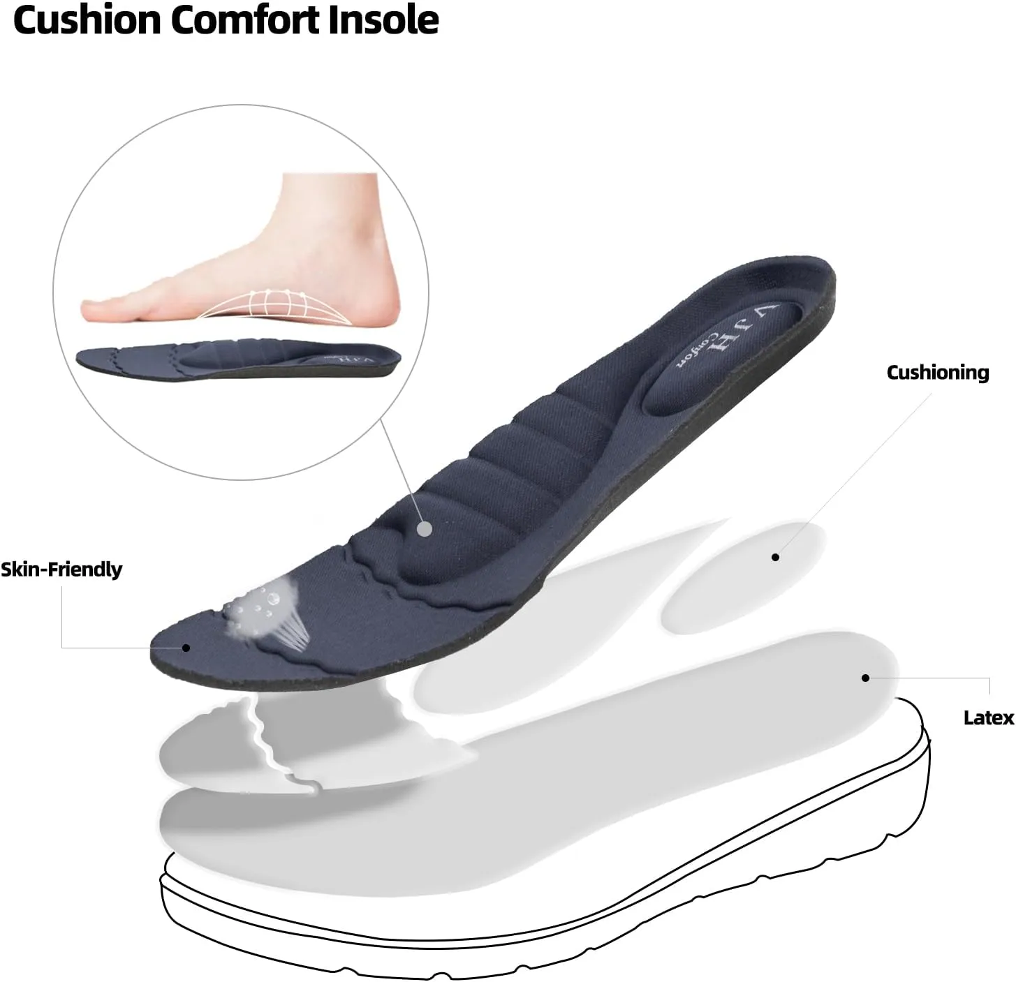 VJH confort Women’s Mary Jane Flats Comfortable Round Toe Arch Support Walking Shoes
