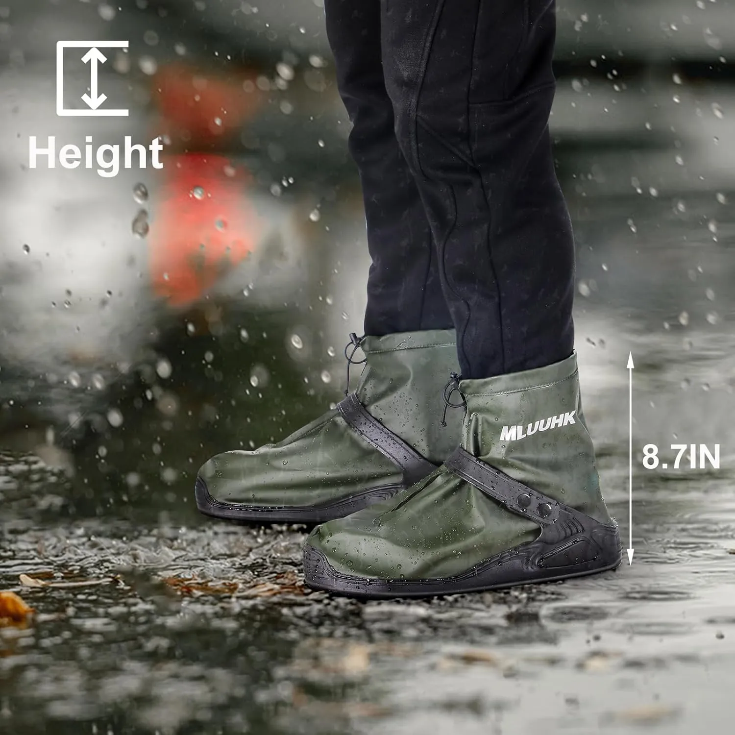 Waterproof Boot Covers, Reusable Rain Shoe Covers Non-Slip Waterproof Shoes Boots for Outdoor Cycling Camping Fishing Travel