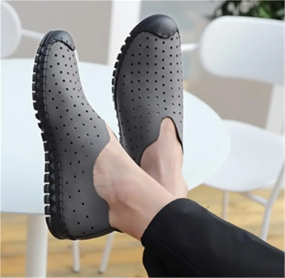 Wedding Party Slip-ons Men's Loafers Round Toe Breathable Lightweight Loafer Shoes Vegan Leather Flat Heel Slip Resistant