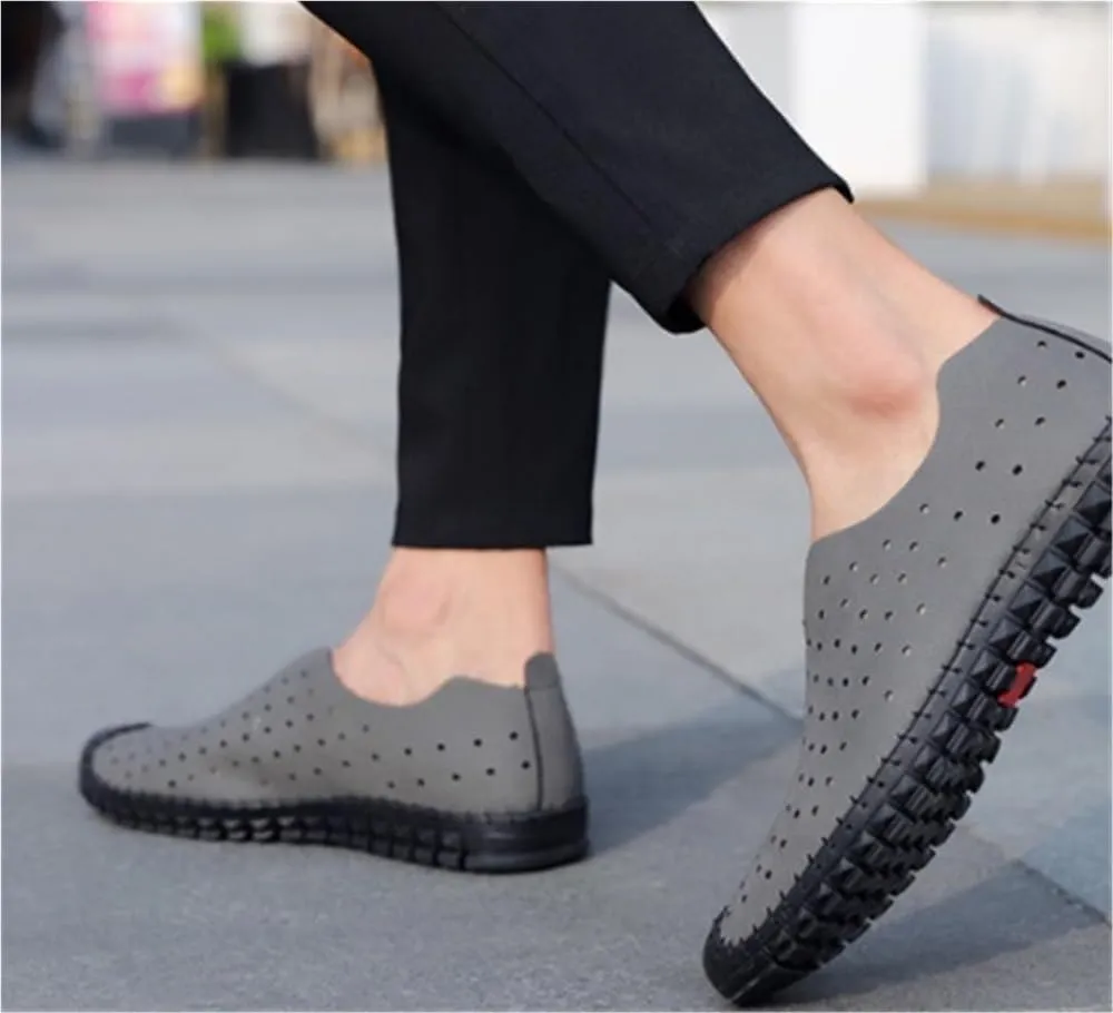 Wedding Party Slip-ons Men's Loafers Round Toe Breathable Lightweight Loafer Shoes Vegan Leather Flat Heel Slip Resistant