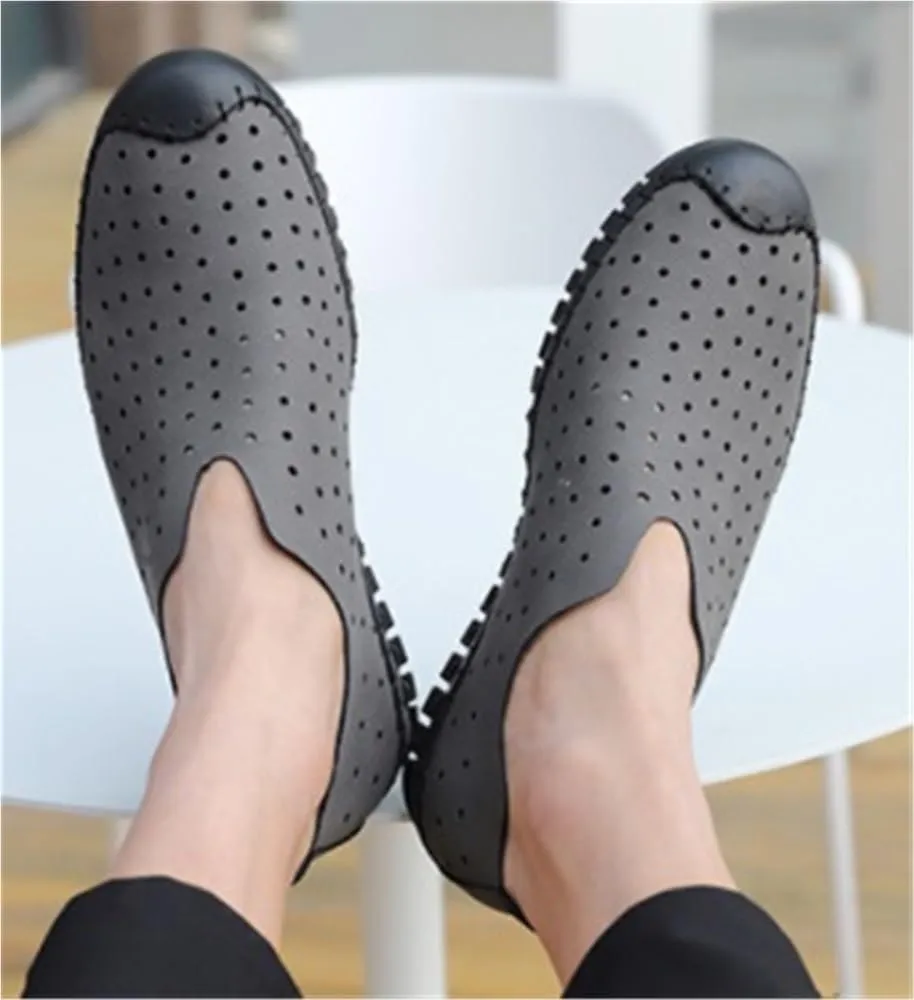Wedding Party Slip-ons Men's Loafers Round Toe Breathable Lightweight Loafer Shoes Vegan Leather Flat Heel Slip Resistant